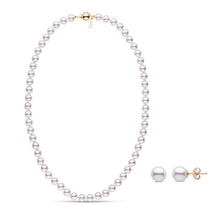 Load image into Gallery viewer, 7.0-7.5 mm White Hanadama Akoya Pearl Set